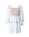 BLUSA BLANCA BORDADO FLORES CON GRECAS
