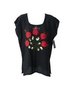 BLUSA BORDADO RAMO CLAVELES